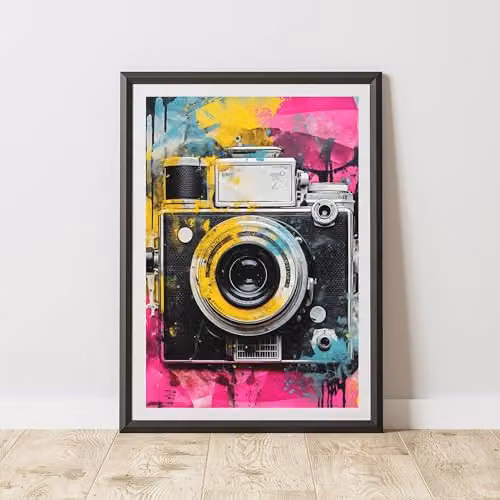 60 Second Makeover Camera Pop Art Urban Street Art Aesthetic Posters, Multicolour, A3