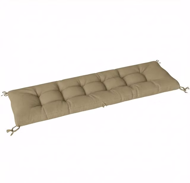 Outsunny Memory Foam Sun Lounger Cushion with Ties in Sand, Fits 190 x 60 cm – 1