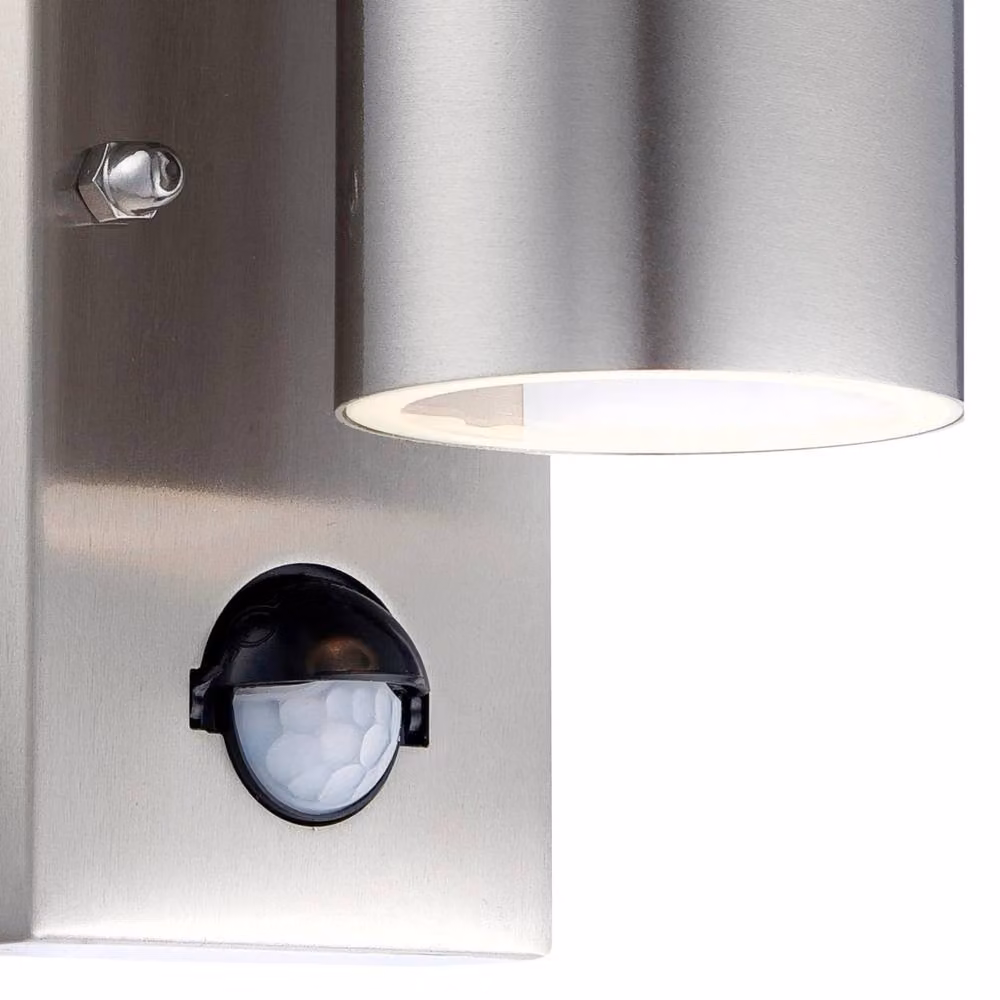 First Choice Lighting Blaze Marine Grade Stainless Steel Motion Sensor Wall Light in Silver – 2