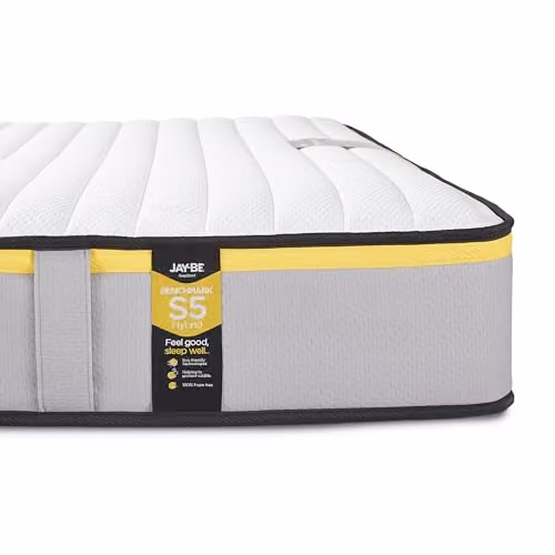 Jay-Be Benchmark S5 Hybrid Mattress, Grey and White, W/D/H: 90 x 190 x 20 cm