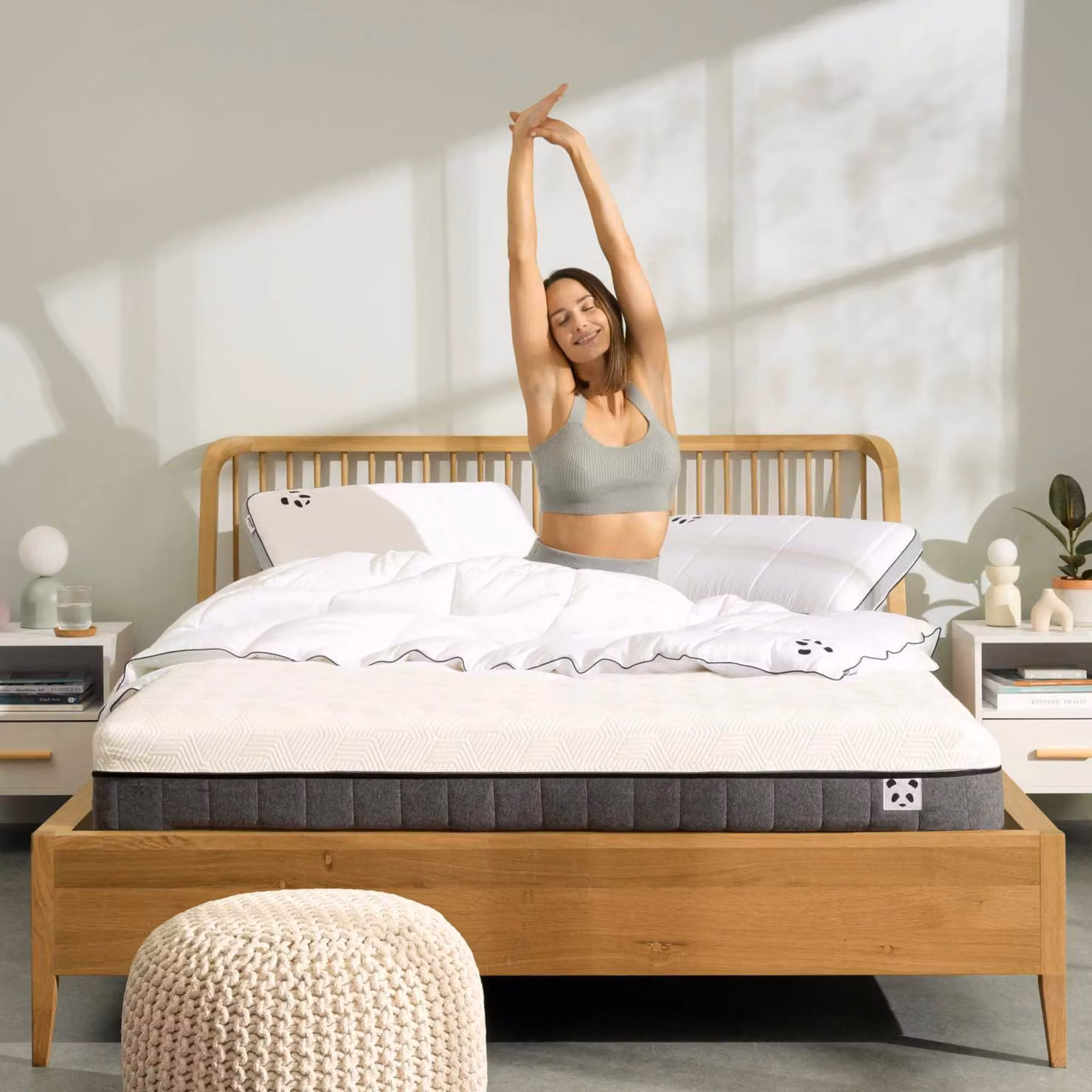 Panda London Hybrid Bamboo Mattress in White, EU Single – 3