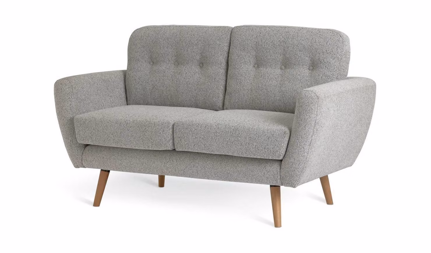 Cheap Furniture Warehouse Finney Modern 2 Seater Fabric Sofa in Grey
