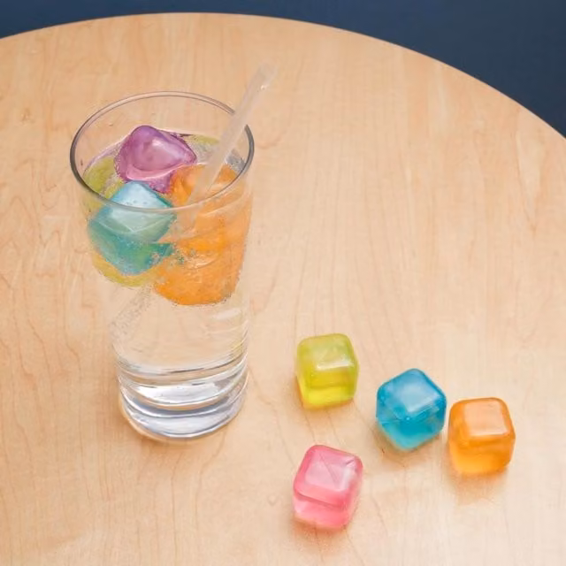 Kikkerland Reusable Multicolour Ice Cubes in Yellow and Multicolour