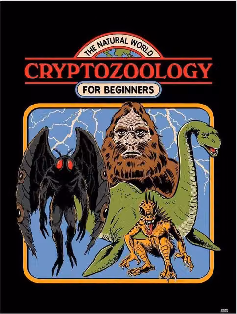 Steven Rhodes Cryptozoology For Beginners Multicolour Paper Poster