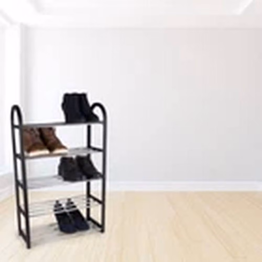 Havendro 5 Tier Metal Shoe Rack Stand in Black and Silver, W/D/H: 50 x 20 x 77 cm – 2