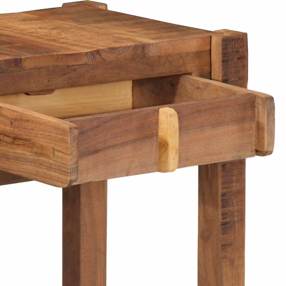 Berkfield Home Reclaimed Solid Wood Console Table in Brown, W/D/H: 107 x 33 x 76 cm – 5
