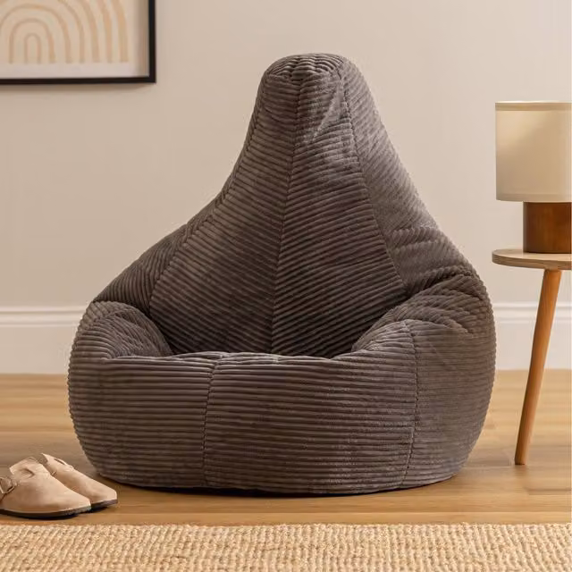 ICON Cord Recliner Bean Bag in Grey – 1