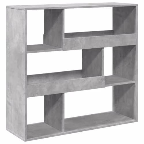 vidaXL Book Cabinet and Room Divider in Concrete Grey, W: 100 cm, D: 33 cm, H: 94.5 cm