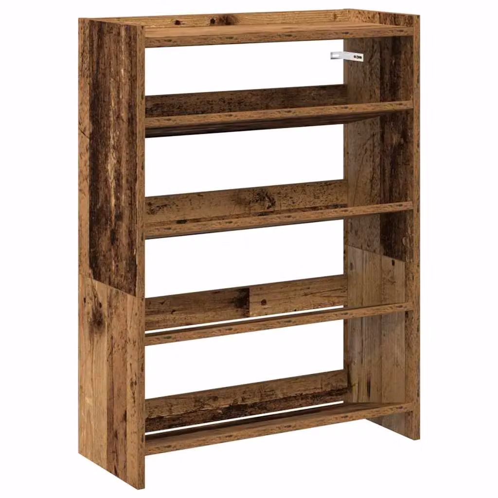 Berkfield Home Shoe Rack in Old Wood Brown, W/D/H: 60 x 25 x 81 cm – 2