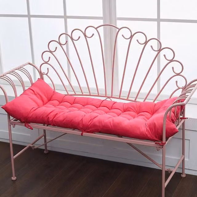 SPETLEK 2 Seater Garden Swing Seat Pad, Pink, W/D/H: 125 x 48 x 8 cm