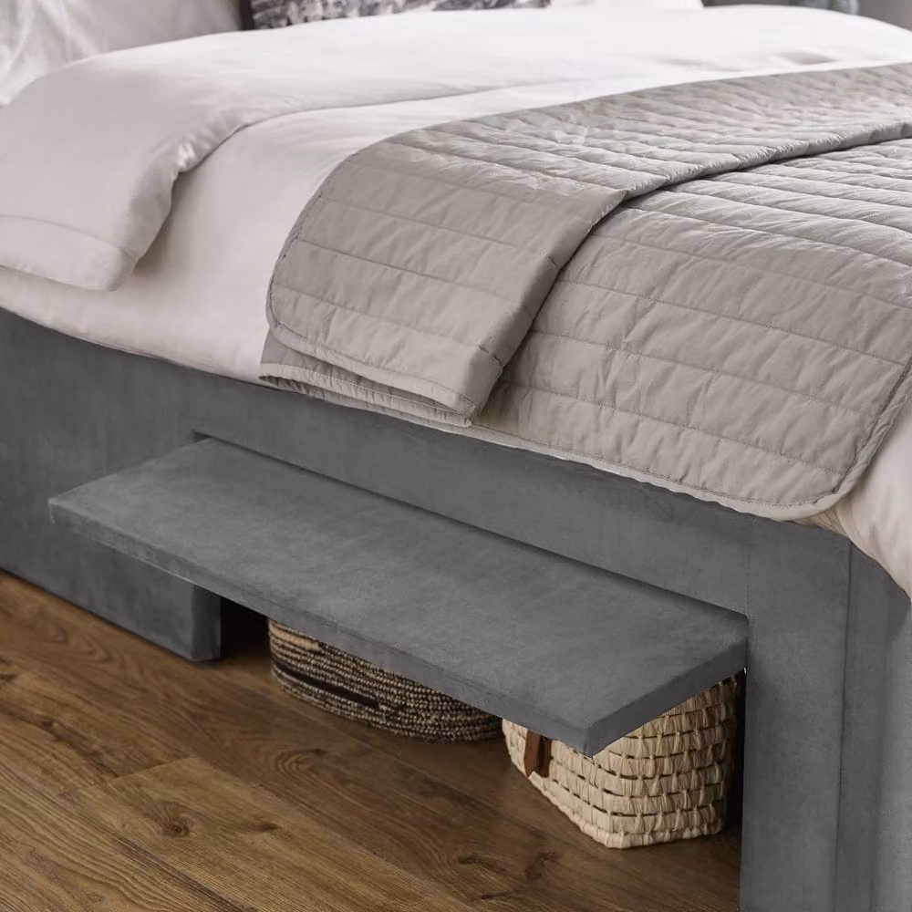 Cheshire Coral Steel Grey Dual Storage Door Bed - Double (Width: 135 cm) – 5