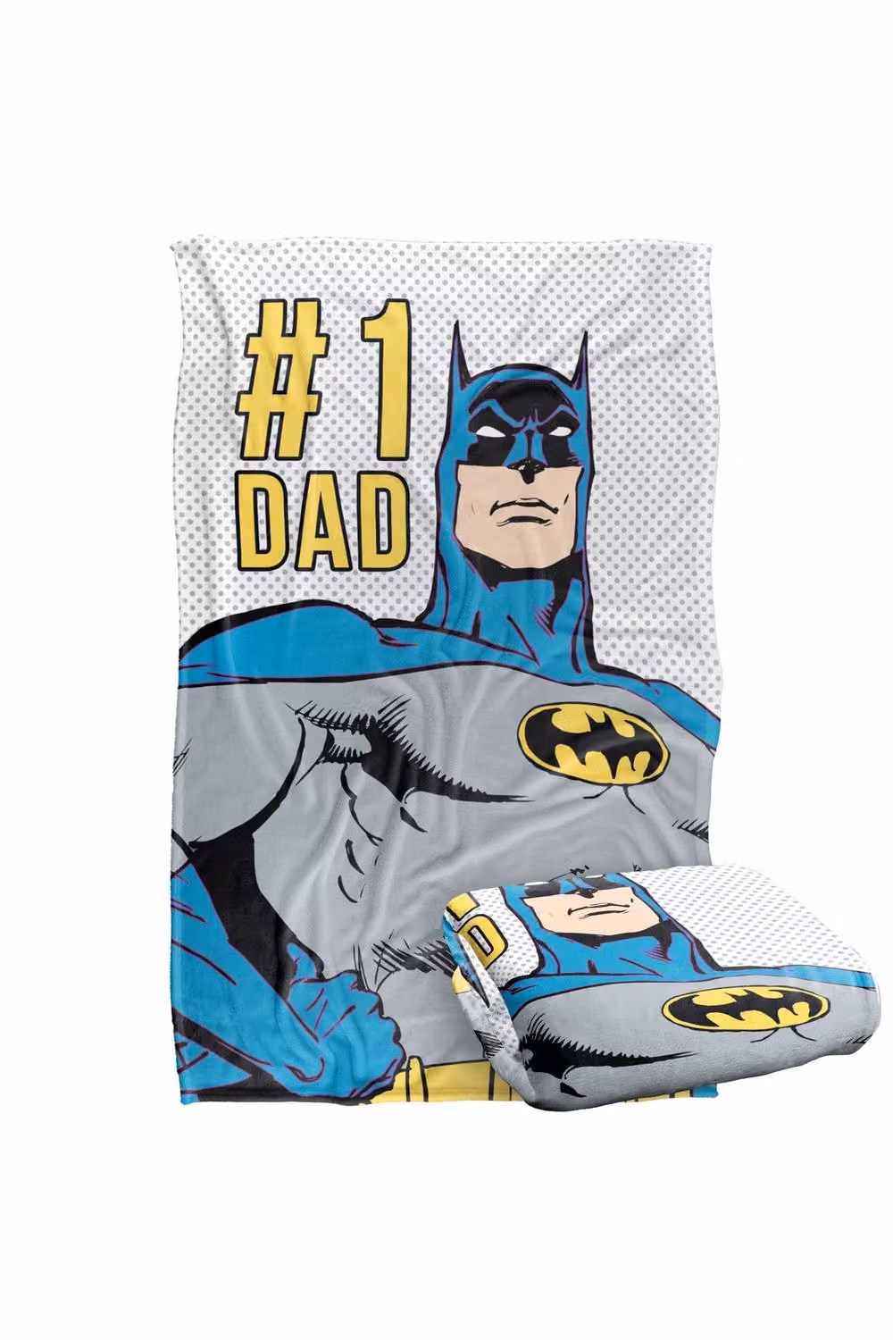 Warner Bros. Batman No.1 Dad Super Soft Silky Touch Throw Blanket, Multicolour, Large – 2