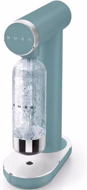 Smeg Manual Soda Maker with Glass Bottle, 800ml, Green
