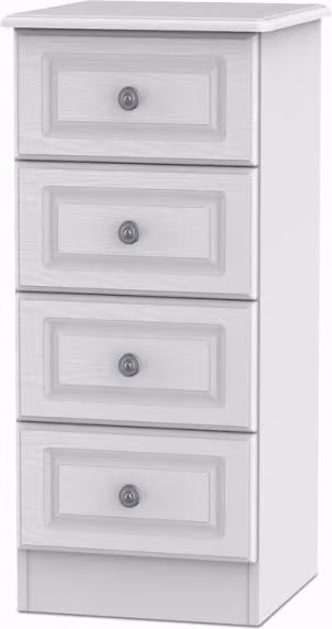 Welcome Pembroke White Ash 4 Drawer Narrow Chest of Drawers