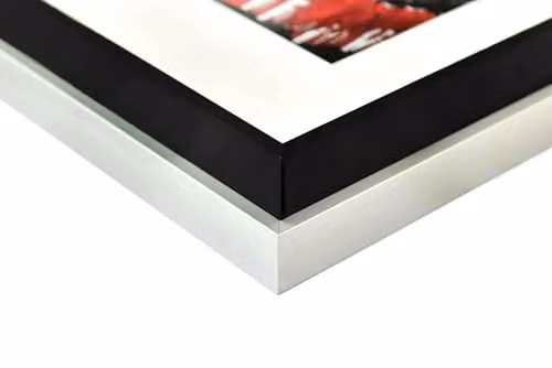 Nielsen Design Junior Gallery Picture Frame in Black with White Mount for 3 Photos, W/H: 20 x 60 cm – 5