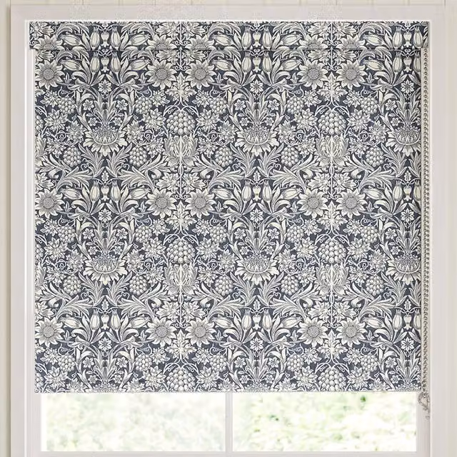 William Morris At Home Blue Floral Blackout Roller Blind