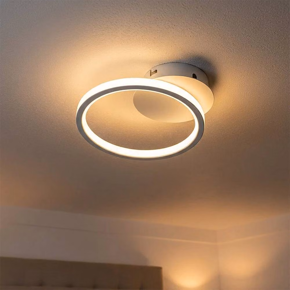 PAWNORA Modern Chic White LED Ring Ceiling Light – 2