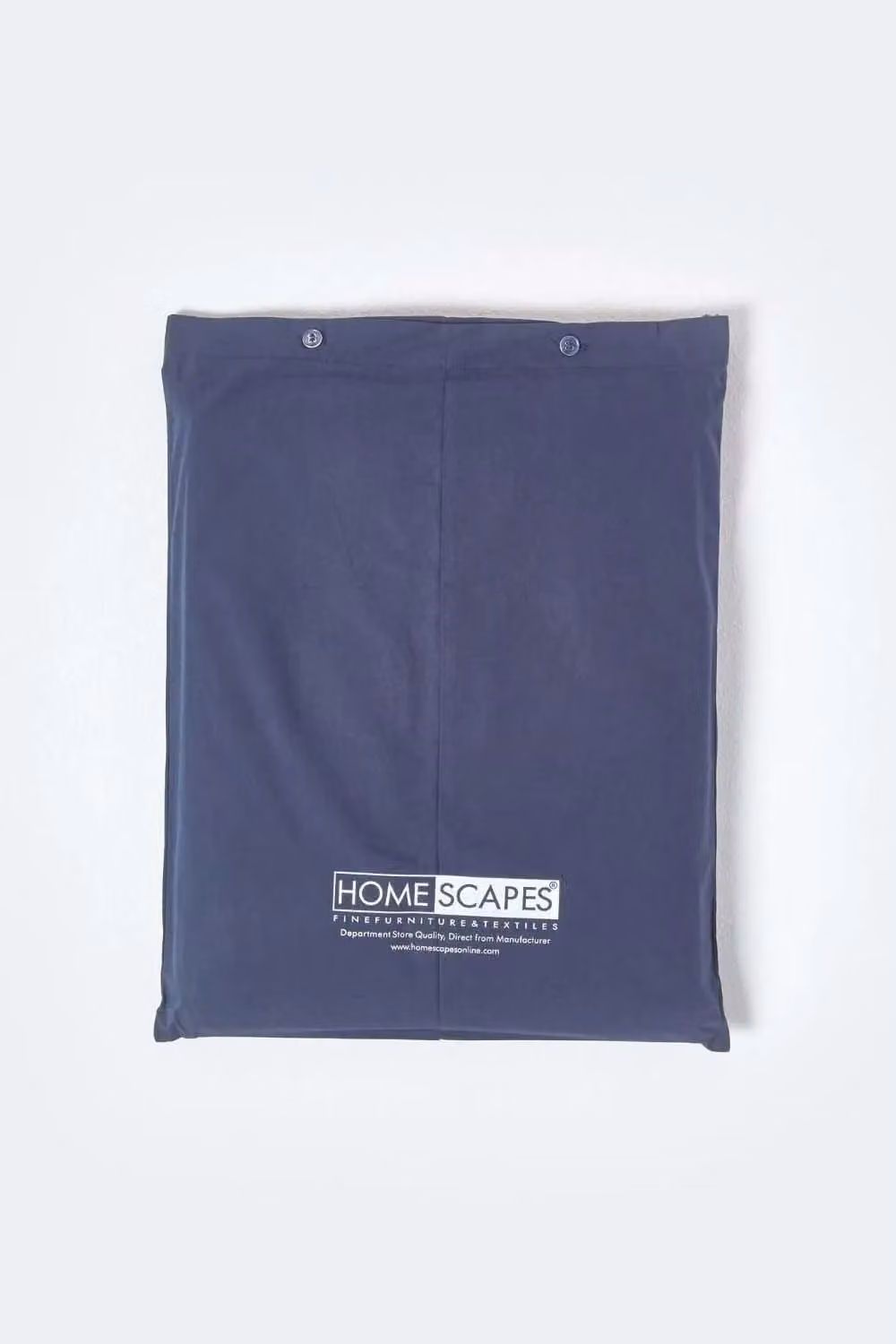 Homescapes Navy Blue Egyptian Cotton Percale Duvet Cover and Pillowcase Set, 200 TC, W/D/H: 200 x 200 cm – 2