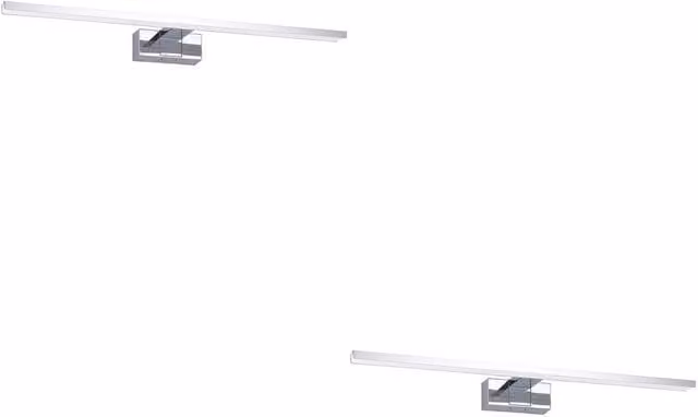 Loops 2 Pack Chrome LED Bathroom Wall Light, 60 cm
