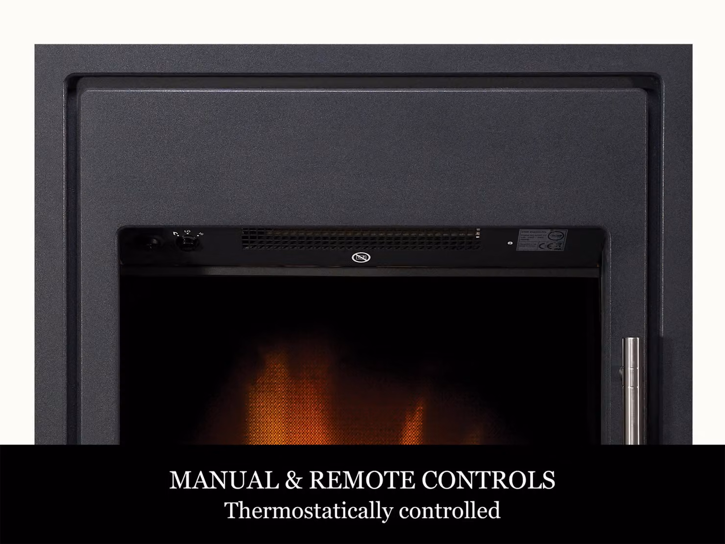 Acantha Adam Electric Inset Stove in Black – 3