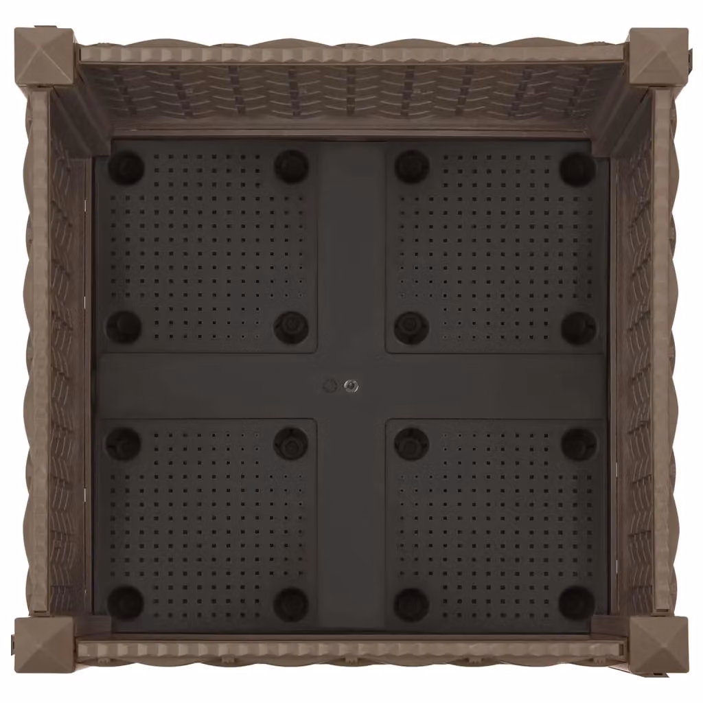 Berkfield Home Brown Polypropylene Raised Bed W/D/H: 40 x 40 x 23 cm – 3