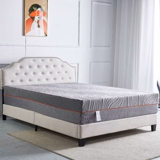 Rolipo Grey Memory Foam Mattress, W/D/H: 90 x 190 x 27 cm