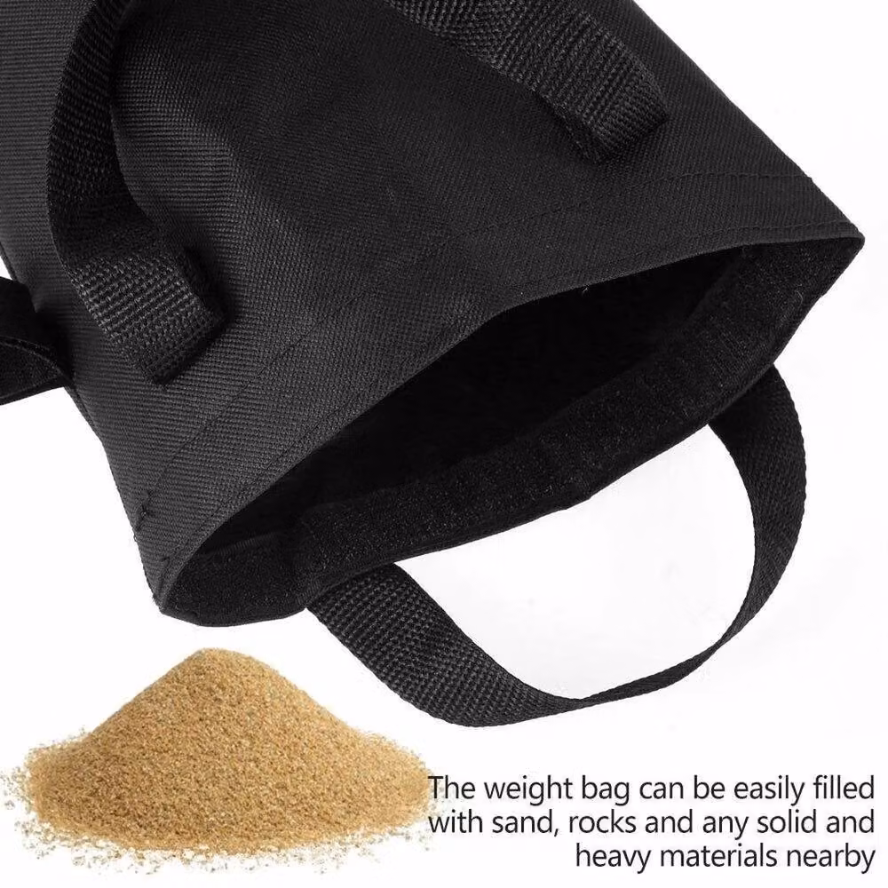 NESTLUNE 4-Pack Heavy Duty Canopy Weight Bags in Black, W: 100 cm, D: 15 cm, H: 15 cm – 3