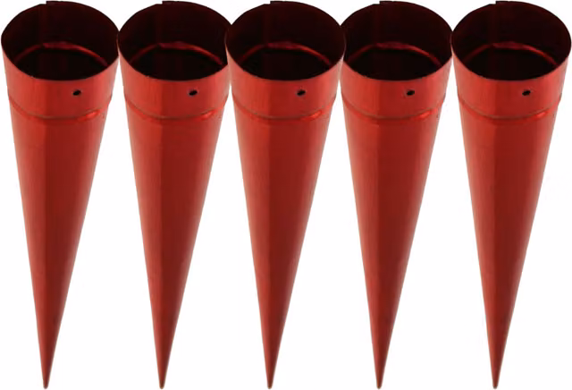 Kingsbury Gifts Red Metal Cone Tabletop Tealight and Taper Candle Holders
