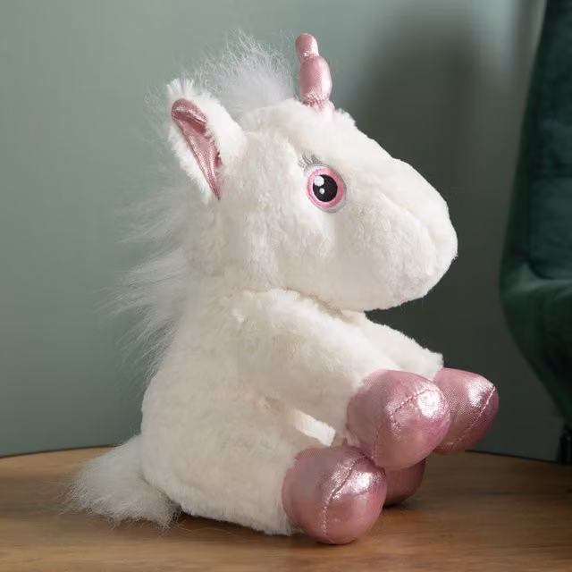 Samuel Alexander White Plush Unicorn with Pink Details, 24 cm – 1
