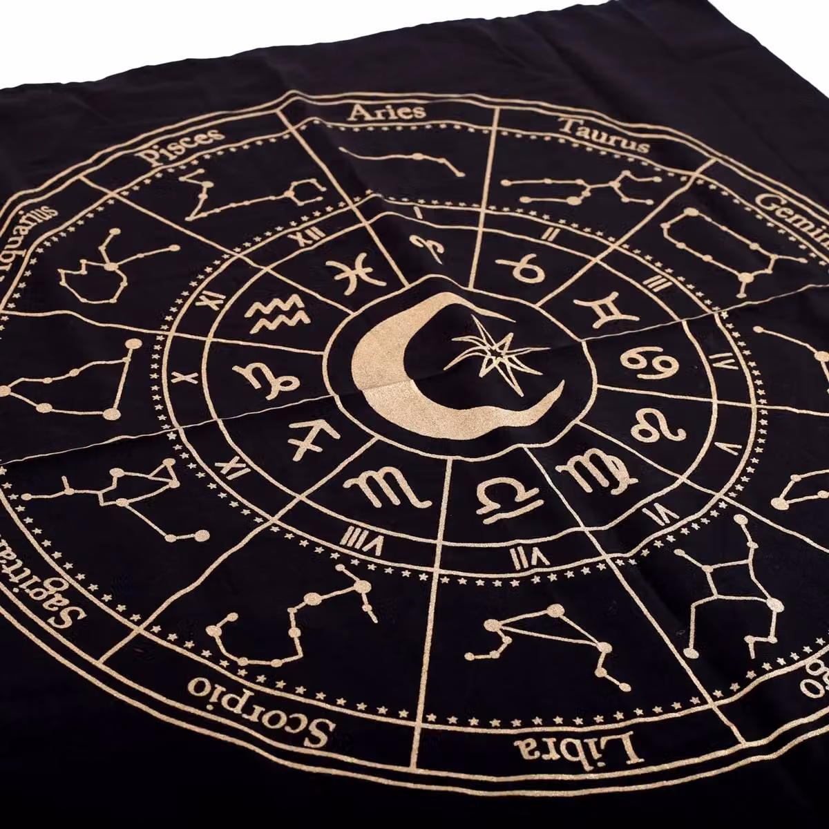 Something Different Astrology Wheel Altar Cloth in Black – 2