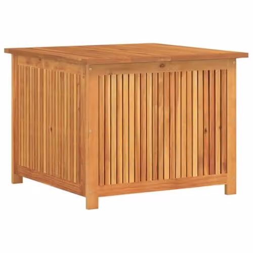 vidaXL Garden Storage Box in Brown Solid Acacia Wood, W/D/H: 75 x 75 x 58 cm