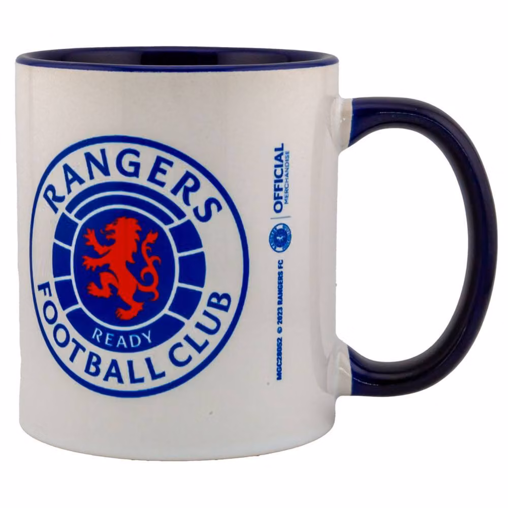 Rangers FC Crest Ceramic Mug in White – 3