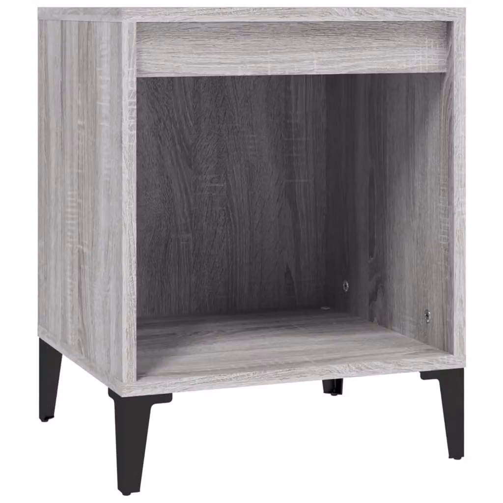 Berkfield Home Set of 2 Bedside Cabinets in Grey Sonoma, W/D/H: 40 x 35 x 50 cm – 4