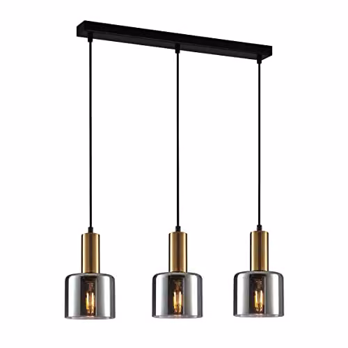 Netlighting Santia Modern 3 Light Bar Pendant Ceiling Light in Copper with E27 Bulbs – 1