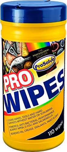 Prosolve Multi-Purpose Wipes, Multicolour, 110 Per Tub
