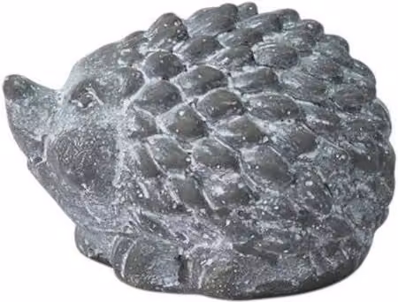 Minster Hedgehog Ornament, Grey Concrete, L10 x W8 x H7 cm