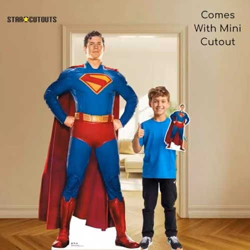 Star Cutouts Superman Movie Hero Pose David Corenswet Lifesize Cardboard Cutout, Multicolour, Height: 193 cm – 4