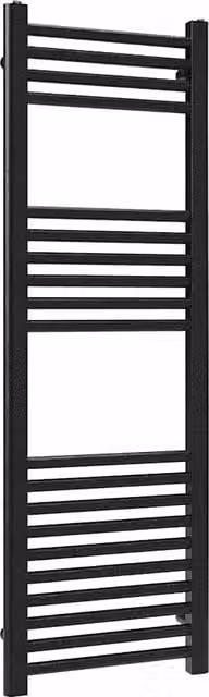 Lux Heat Steel Wall Mounted Towel Rail in Pewter, W: 120 cm, H: 40 cm