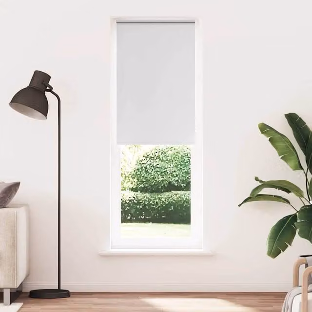 Berkfield Home White Blackout Roller Blind, Thermal Insulating Polyester, W: 80 cm, H: 210 cm