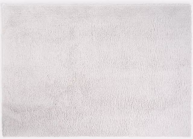 OHS Cosy Teddy Faux Fur Rug in Silver, W: 80 cm, L: 170 cm
