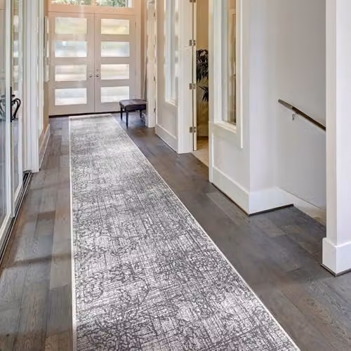 runrug Reversible Indoor/Outdoor Flat Weave Carpet Runner in Grey, W/D/H: 60 x 180 x 0.2 cm