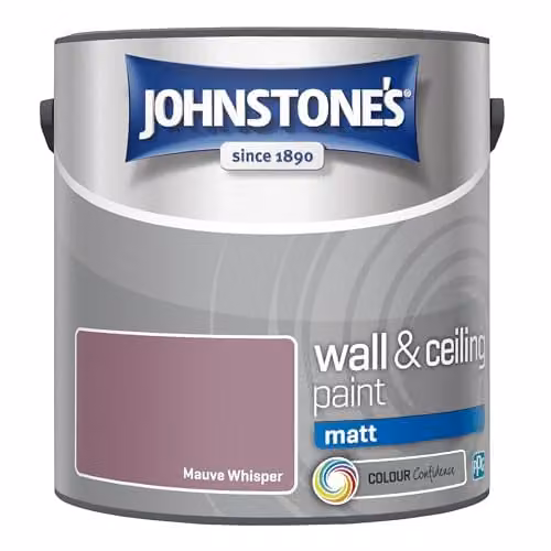 Johnstone's Matt Water Based Wall and Ceiling Emulsion Paint, Mauve Whisper, 2.5l