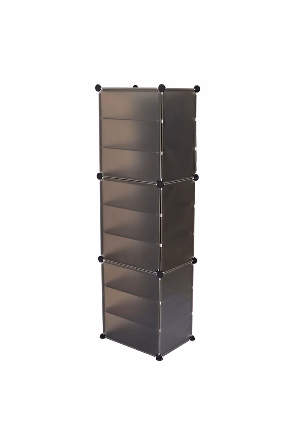 H&O Direct 8-Tier Grey Freestanding Modern Shoe Cabinet with Internal Shelves and Ventilation – 2