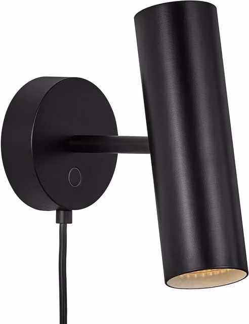 Nordlux MIB Adjustable Black Metal Wall Light with GU10 Socket for Bedroom or Living Room – 1