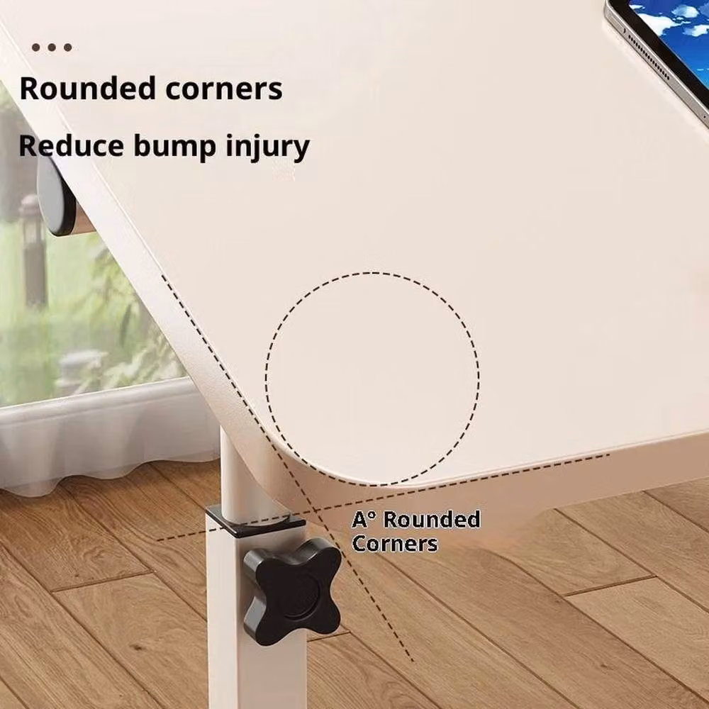 EONLION White Small Folding Computer Desk for Home Office, Width: 100 cm – 3