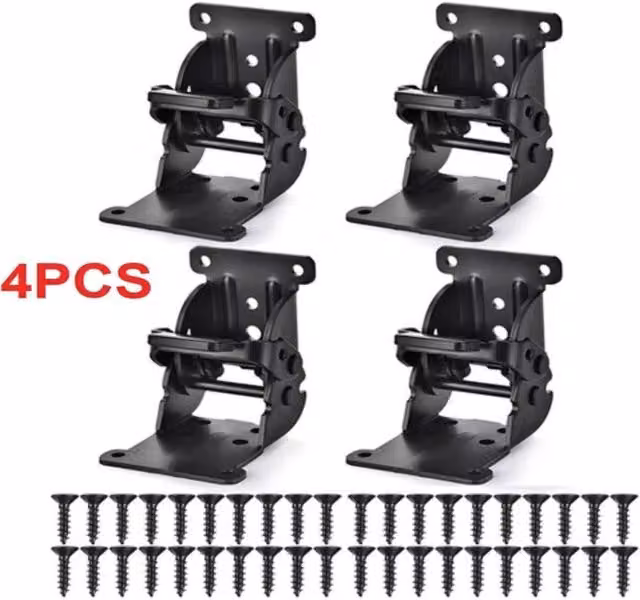 SPETLEK 4-Pack 90 Degree Self-Locking Folding Table and Chair Leg Hinges in Black – 1