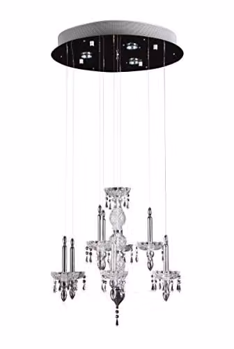 Netlighting Linea Verdace Ghostly Cluster Pendant Ceiling Light in Chrome and Grey, H 120 cm x W 60 cm x D 60 cm