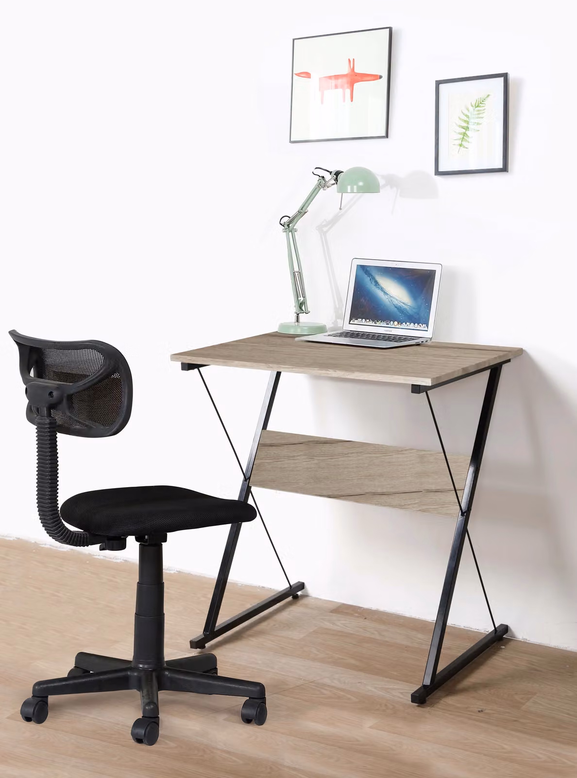 Nordlys Industrial Wood Computer Desk in Brown – 2