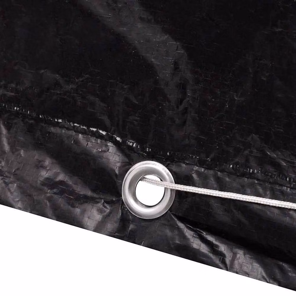 Berkfield Home Water Repellent Garden Furniture Cover for 6 Person Poly Rattan Sets, Black, W: 172 cm, D: 113 cm – 3