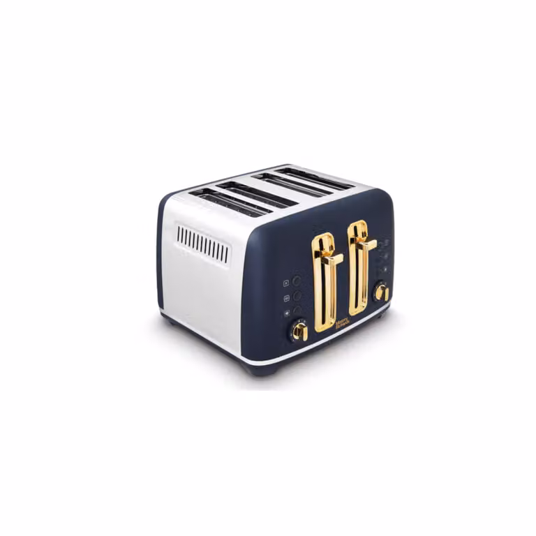 Morphy Richards Accents 4-Slice Toaster in Navy and Rose Gold